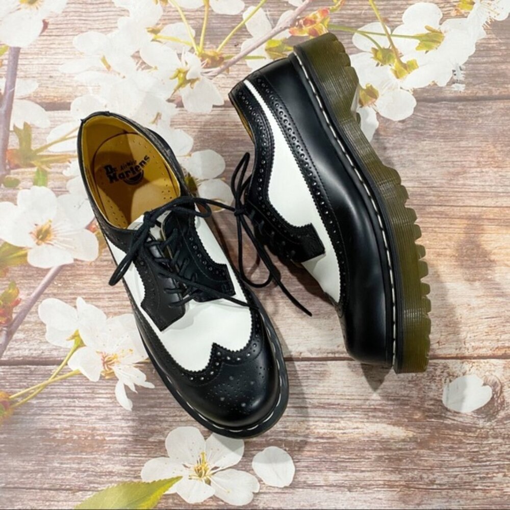 Dr. Martens Black and White Loafers with Air-Cushioned Sole - Picture 9 of 10
